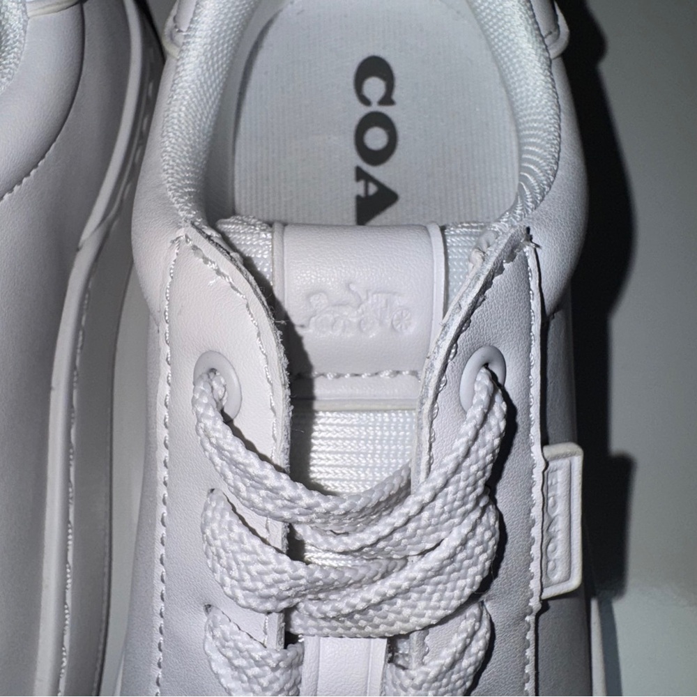 Coach Lowline‎ Leather Sneakers White Women’s Size 5B - Picture 6 of 16